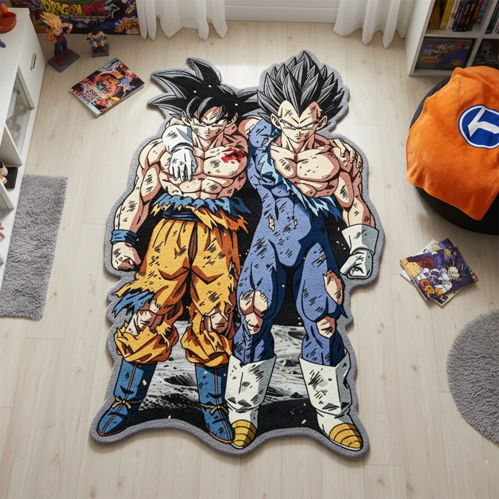 Tappeto intagliato Dragon Ball - Goku e Vegeta feriti