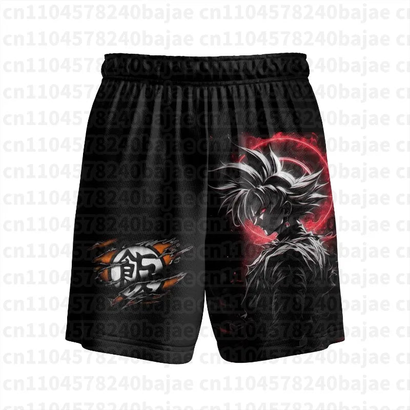 Short noir Dragon Ball - Black Goku et aura rouge