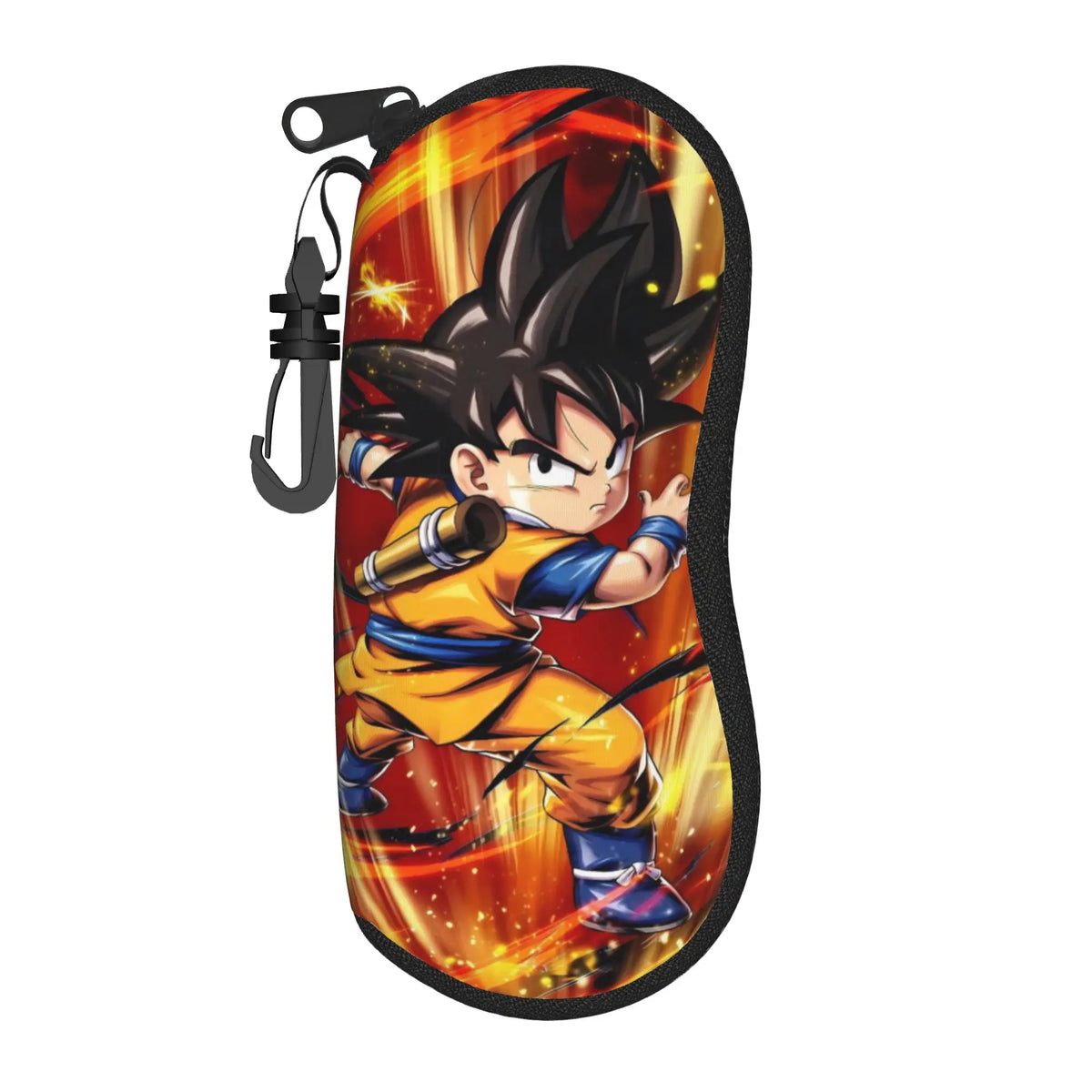 Dragon Ball orange Brillenkoffer - Kind Goku mit rotem Stock