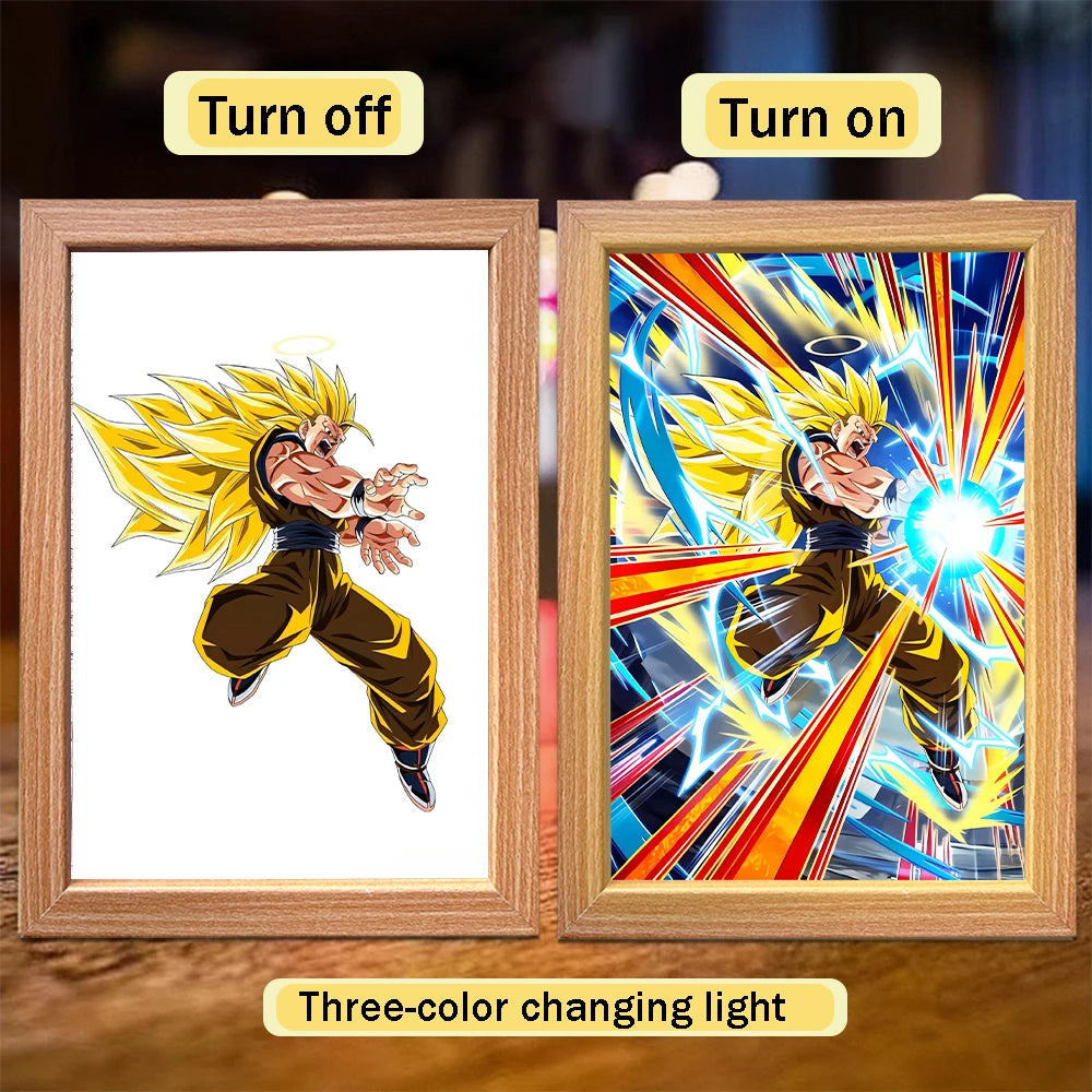 Dragon Ball Lichtrahmen - Goku und Kristallkugeln