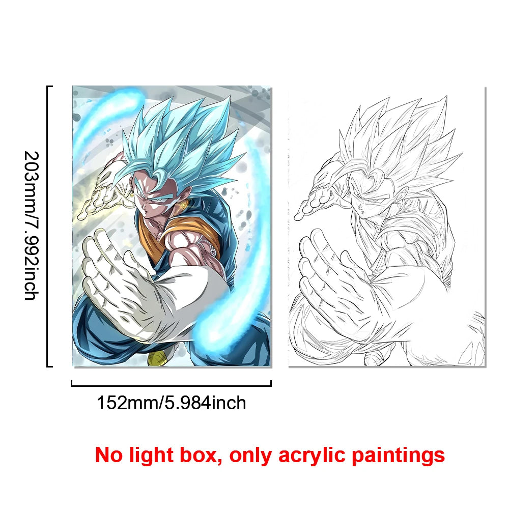 Dragon Ball Lichtrahmen - Goku und Kristallkugeln