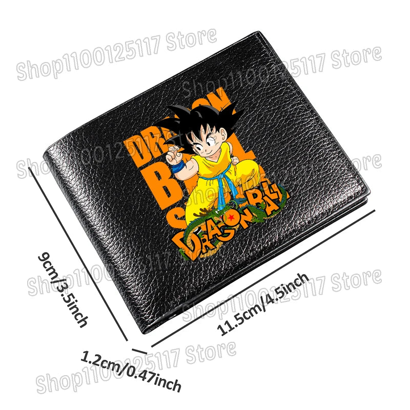 Portefeuille noir Dragon Ball - transformations de Goku en visage partagé
