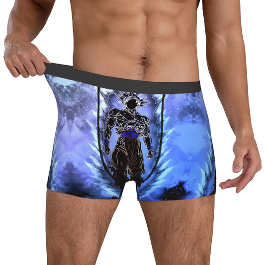 Boxer blu notte Dragon Ball - Goku Ultra Istinto in silhouette
