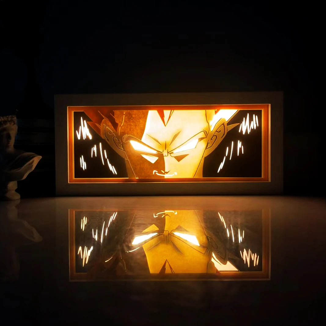 Quadro luminoso viola Dragon Ball - Goku Ultra Istinto sguardo