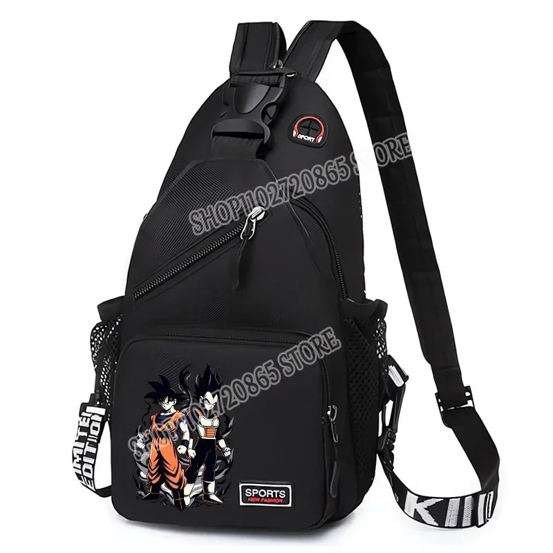 Tracolla nera Dragon Ball - Goku e Vegeta fianco a fianco