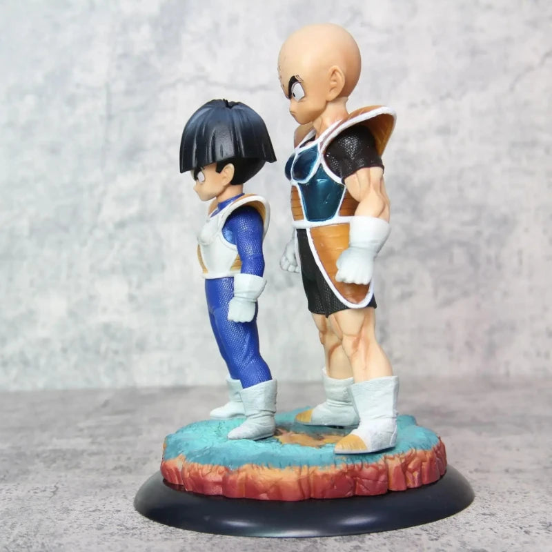 Figuras Dragon Ball - Gohan y Krilin con armaduras Saiyajin