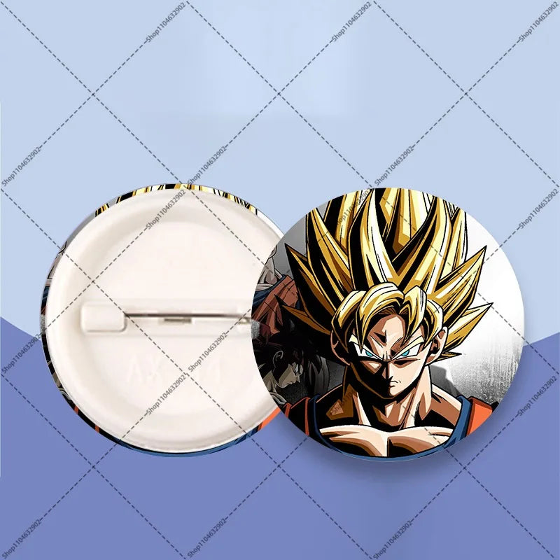 Distintivi rotondi Dragon Ball - Goku bambino e kanji Go