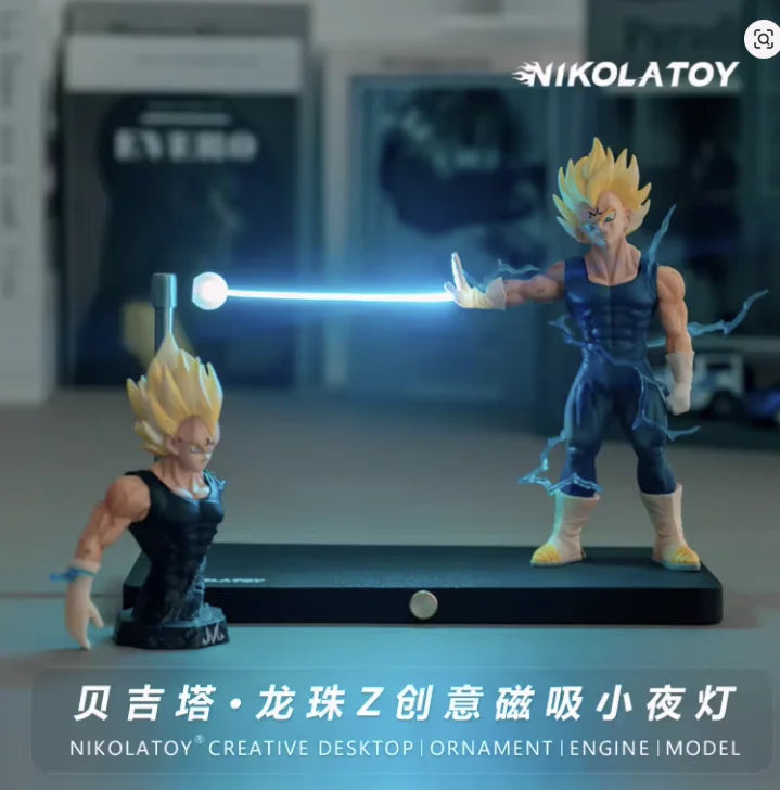 Dragon Ball figurine lamp - Goku Super Saiyan and blue energy ball