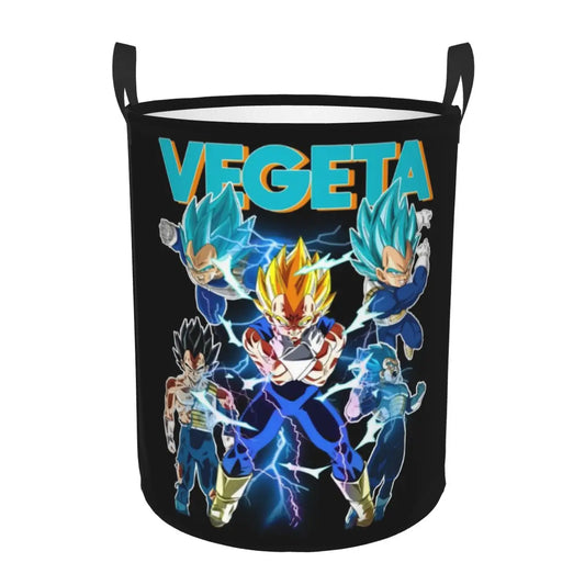 Schwarzer Leinenkorb Dragon Ball - Vegeta und seine Saiyan Transformationen