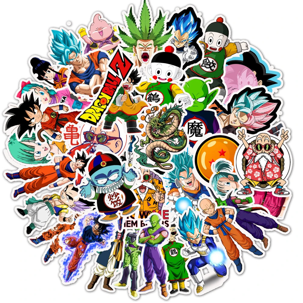 Set stickers - Dragon Ball karakters en emblemen