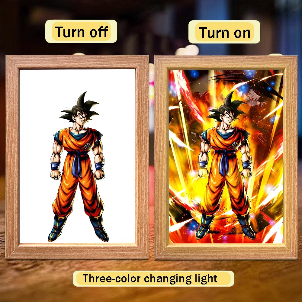 Dragon Ball Lichtrahmen - Goku und Kristallkugeln
