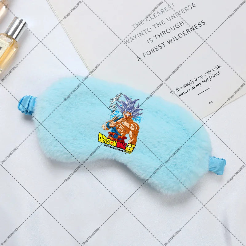 Masque de sommeil bleu Dragon Ball - Goku Ultra Instinct aux cheveux argentés