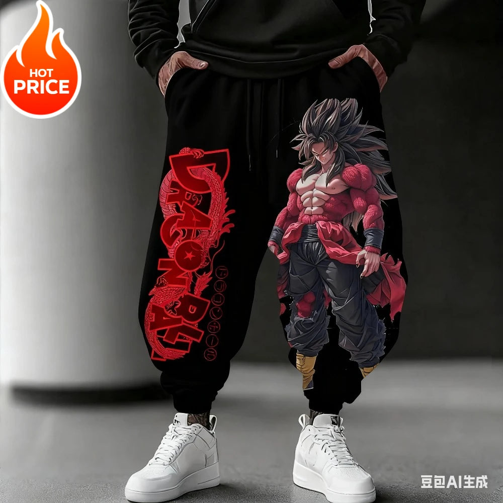 Dragon Ball White Jogging Pants - Goku Super Saiyan 4