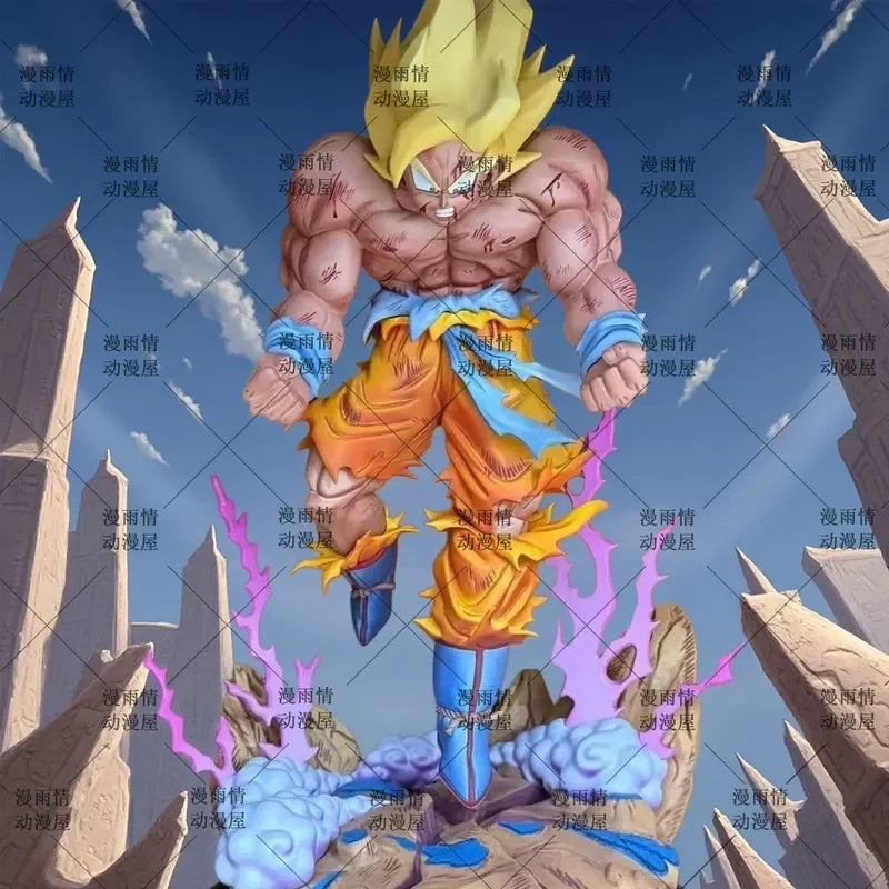 Dragon Ball Statuette - Goku Super Saiyan shirtless and purple lightning