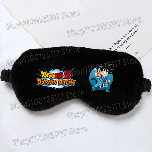 Dragon Ball schwarze Schlafmaske - junger Goku in blau Dokkan Battle Outfit