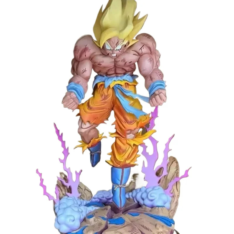 Dragon Ball Statuette - Goku Super Saiyan shirtless and purple lightning