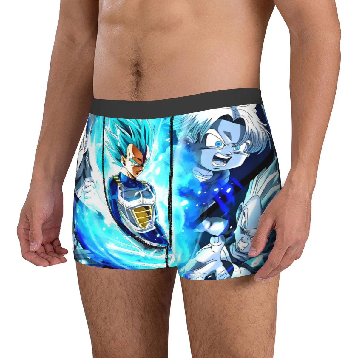 Boxer blu Dragon Ball - Vegeta Blue e aura elettrica