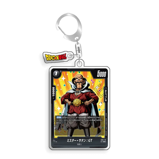 Portachiavi con carta Dragon Ball Mr Satan GT e cintura da campione