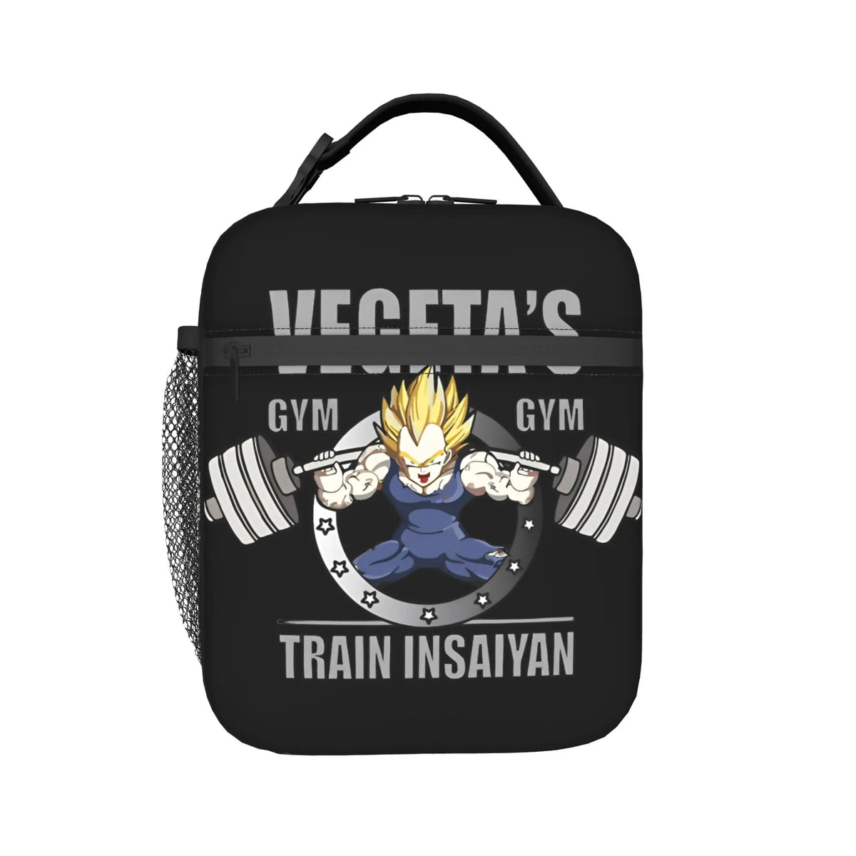 Sac repas noir Dragon Ball - Goku enfant Goku Blue et kanji Kame