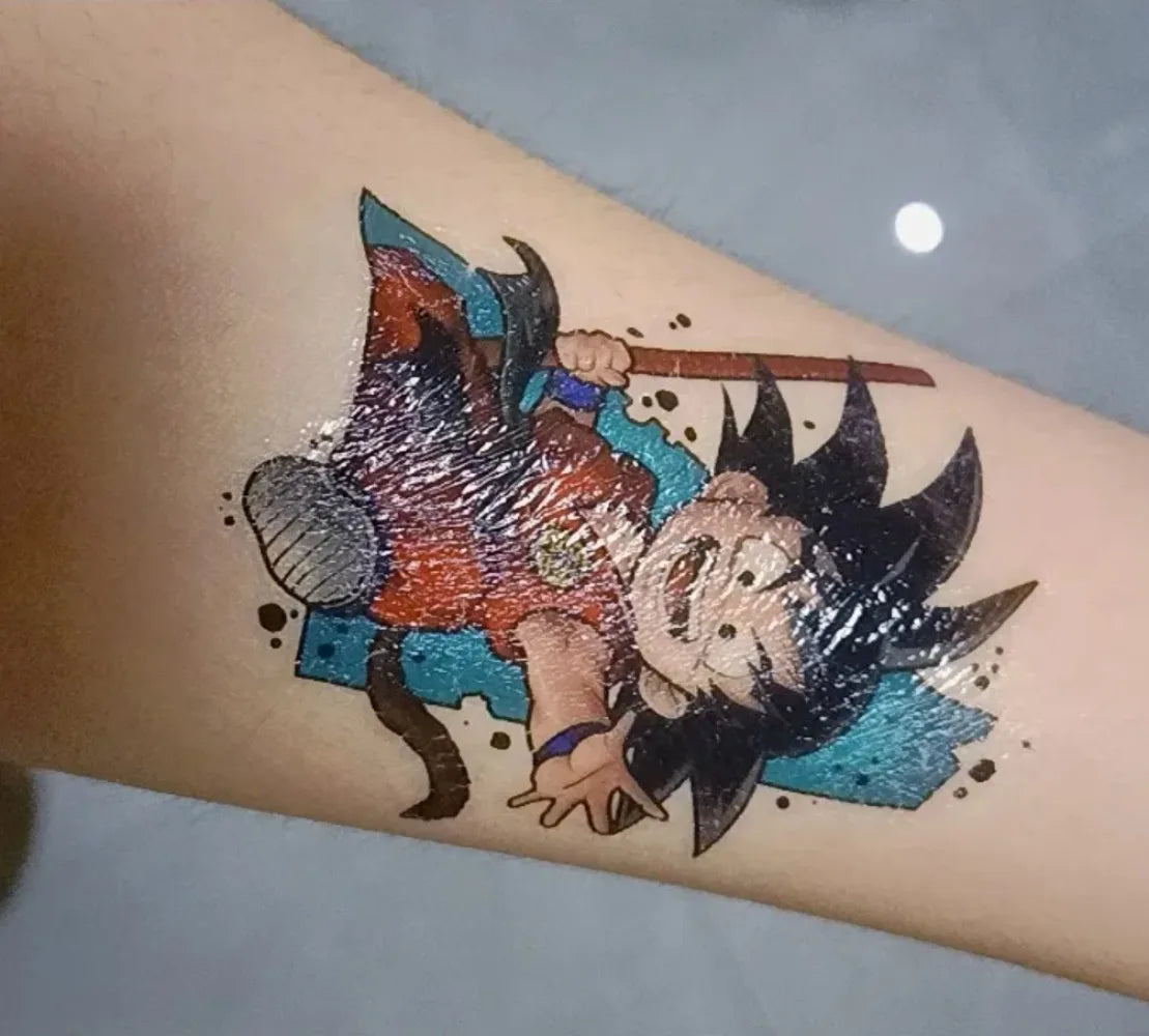 Tijdelijke Tattoos Dragon Ball - Goku Kind in Red Dress