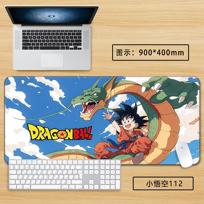 Tapis de souris blanc Dragon Ball - Goku enfant en gros plan