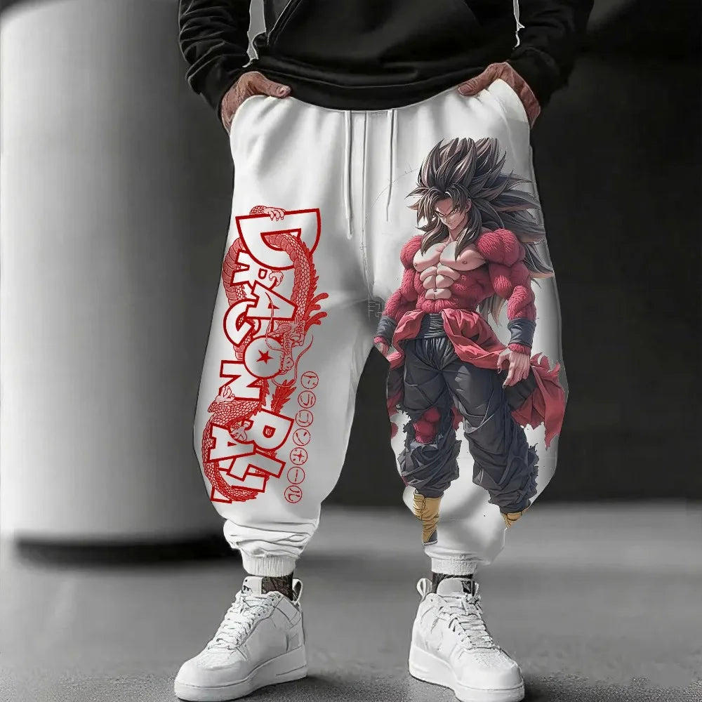 Dragon Ball White Jogging Pants - Goku Super Saiyan 4