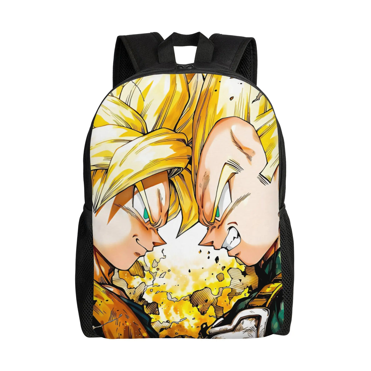 Sac à dos bleu et orange Dragon Ball - Goku et Vegeta dos à dos