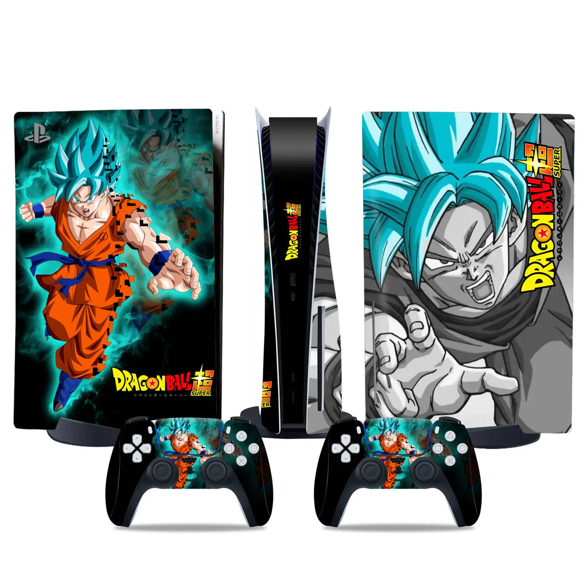 PS5 and Dragon Ball controller sticker - Goku Super Saiyan Blue close-up
