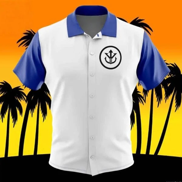 White and blue shirt Dragon Ball - Royal emblem of Vegeta