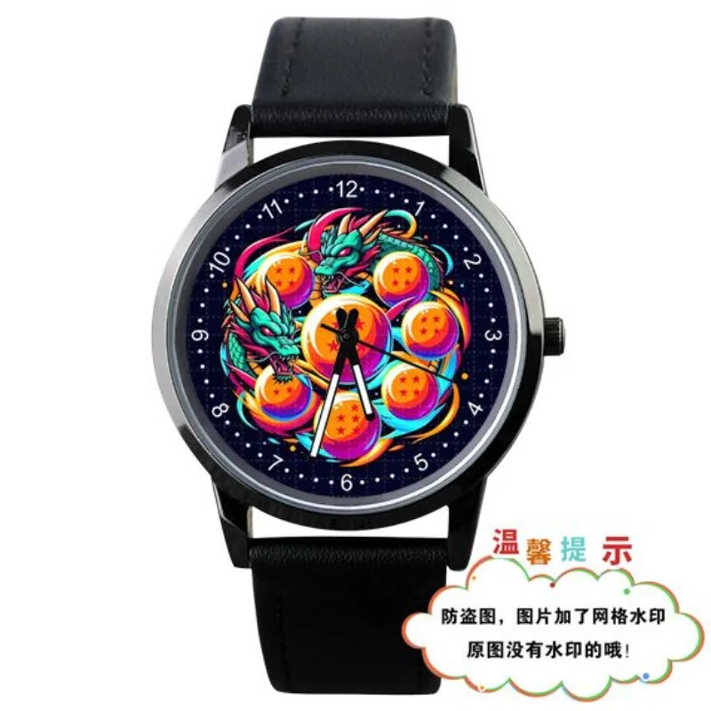Orologio analogico Dragon Ball - personaggi chibi su cinturini multicolore