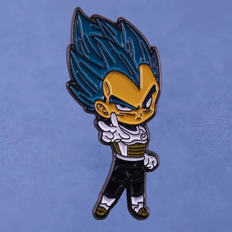 Spilla Dragon Ball - Vegeta Super Saiyan Blu chibi