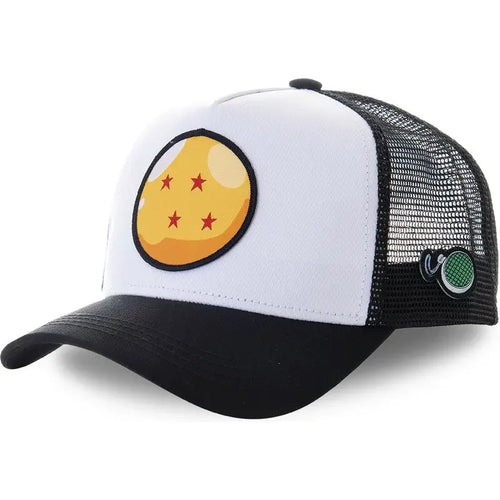 Gorra negra y blanca Dragon Ball - bola de cuatro estrellas