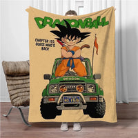 Der junge Goku steht auf einem 4x4