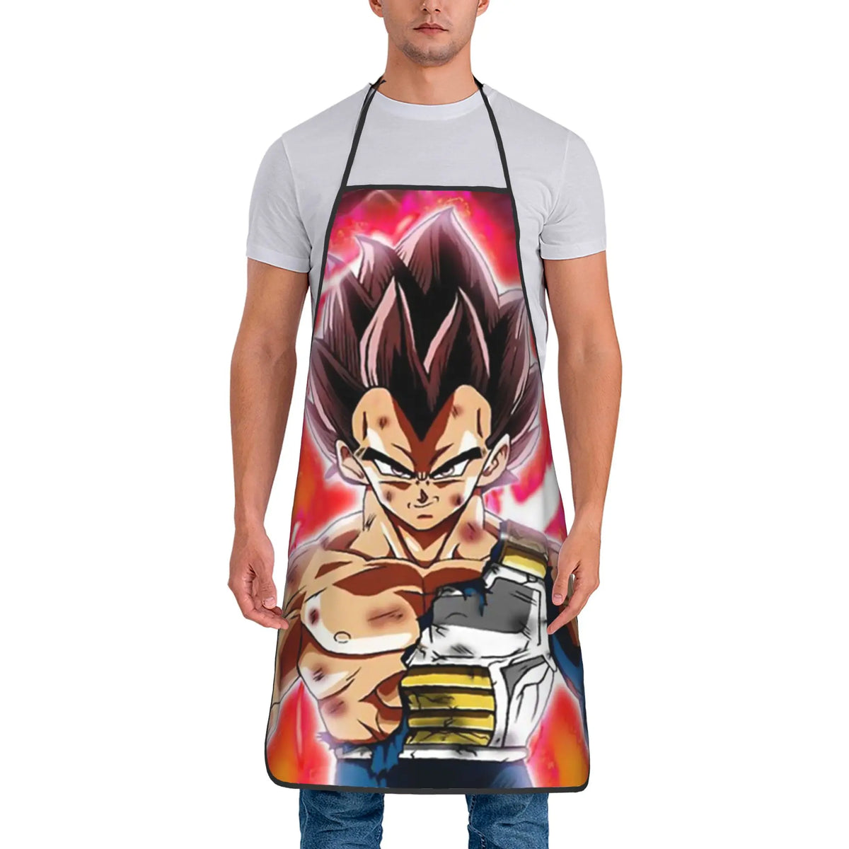 Grembiule grigio Dragon Ball - Goku Ultra Instinct in collage