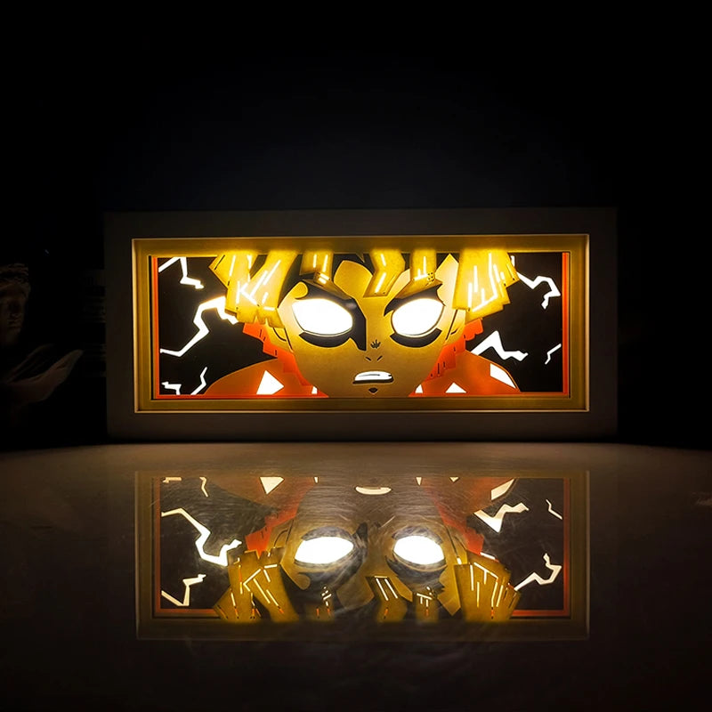 Quadro luminoso viola Dragon Ball - Goku Ultra Istinto sguardo