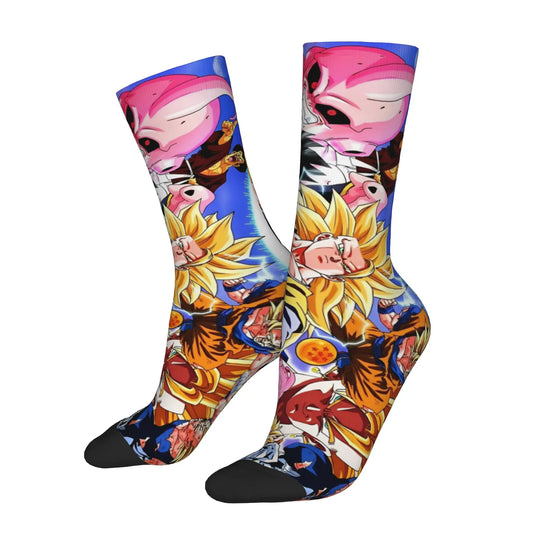 Chaussettes multicolores Dragon Ball - Majin Buu et Goku Super Saiyan