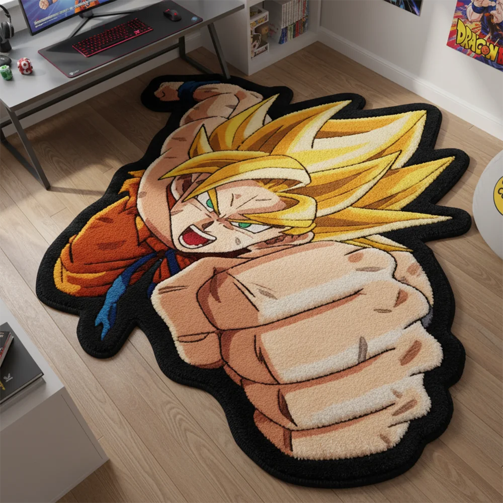 Tappeto sagomato Dragon Ball - Goku Super Saiyan con pugno teso