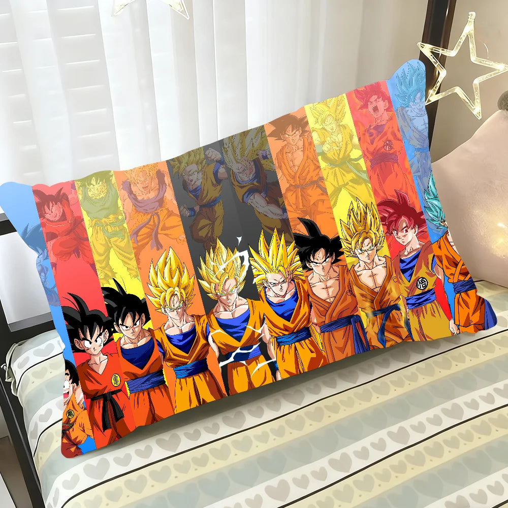 Fodera per cuscino rettangolare Dragon Ball - trasformazioni di Goku