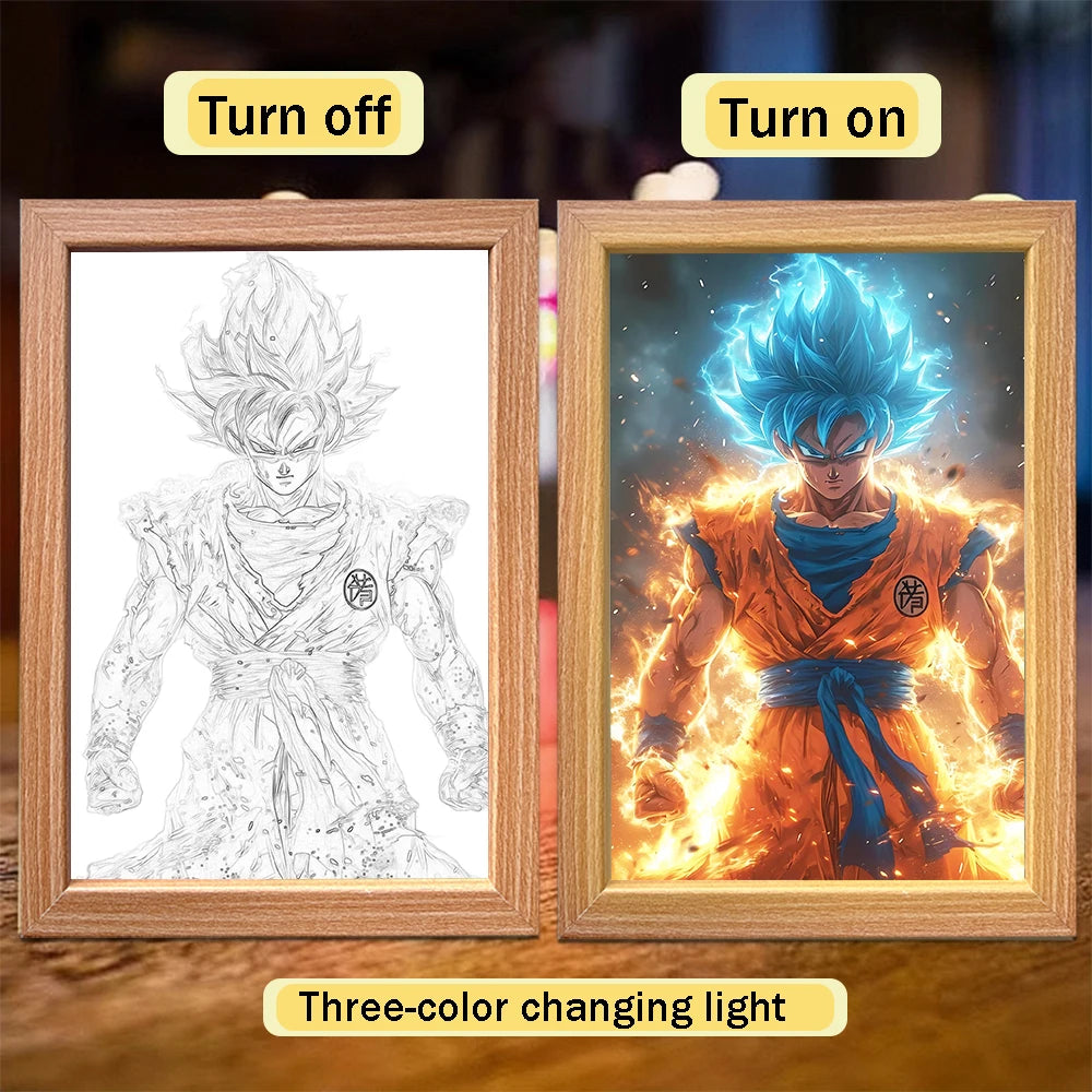 Dragon Ball Lichtrahmen - Goku und Kristallkugeln