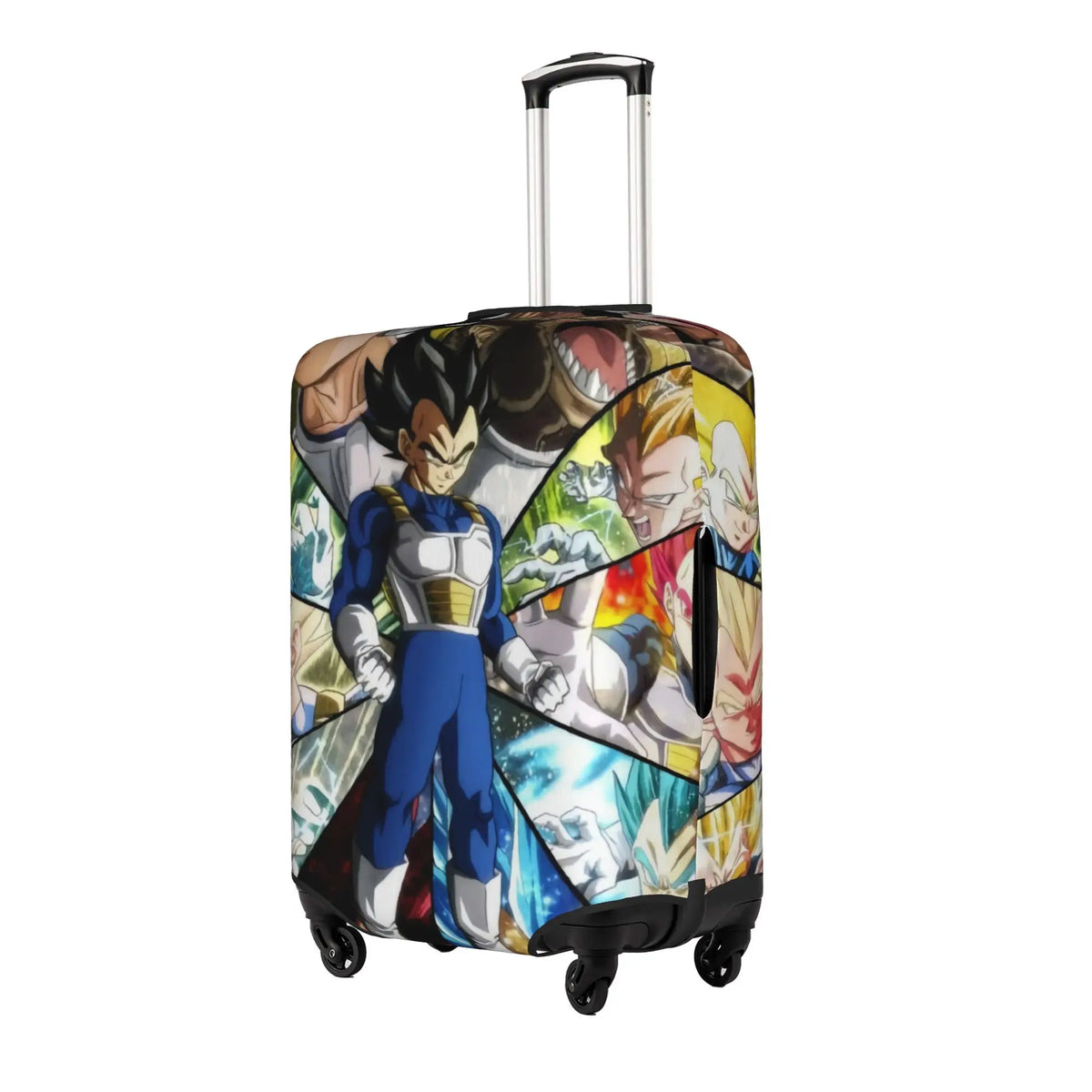 Copertura per valigia Dragon Ball - Vegeta in armatura davanti alle sue trasformazioni
