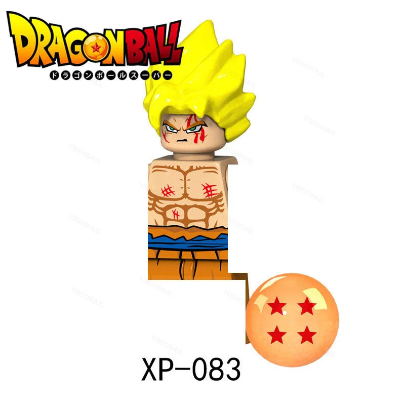 Dragon Ball mini figures to assemble - Saiyan transformations and crystal balls