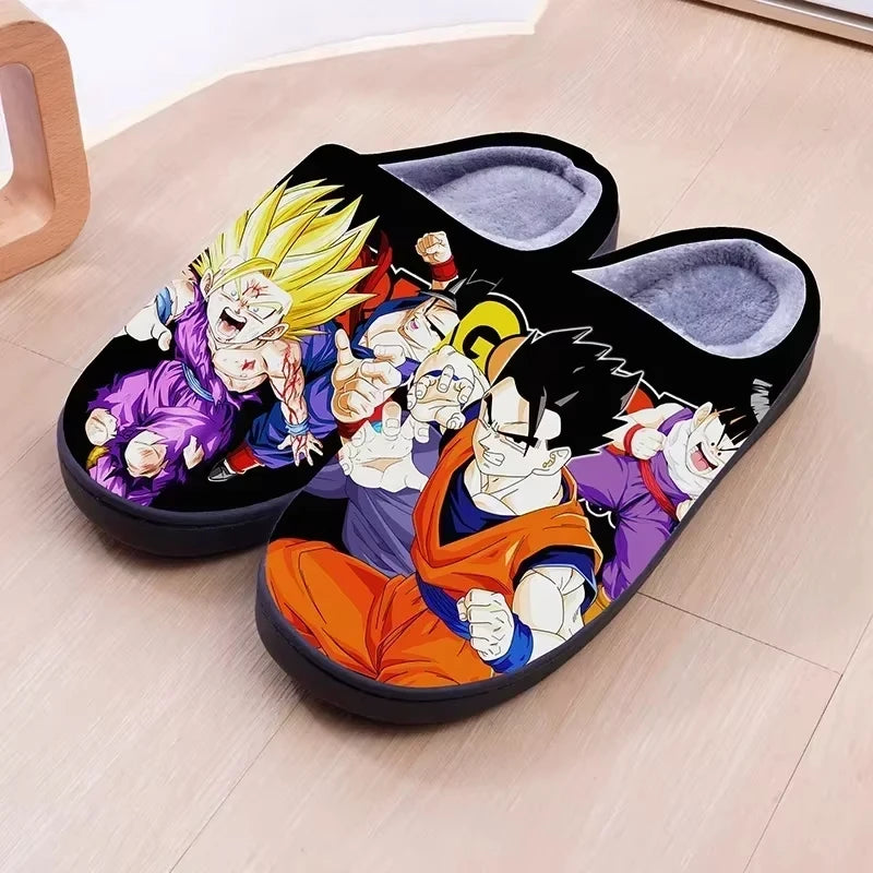 Chaussons Dragon Ball - Goku et ses transformations en collage