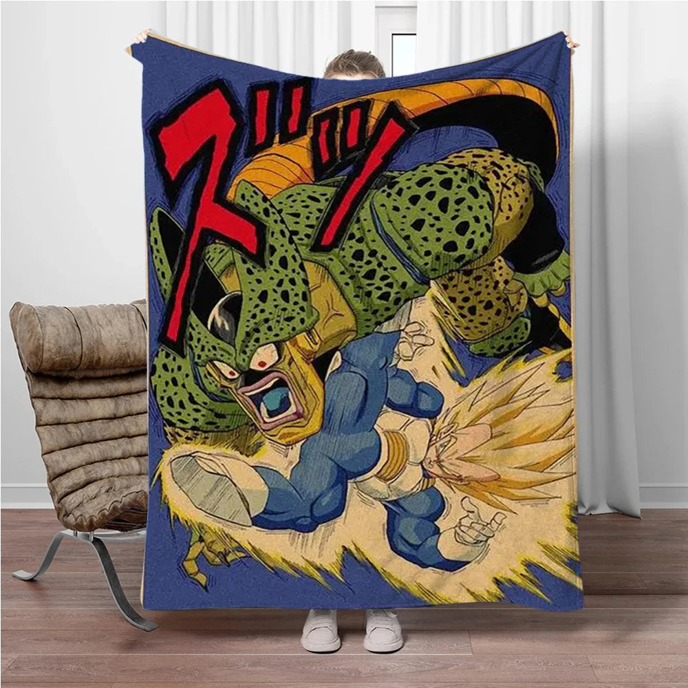 Blue Dragon Ball Plaid - Cell tegenover Vegeta Super Saiyan