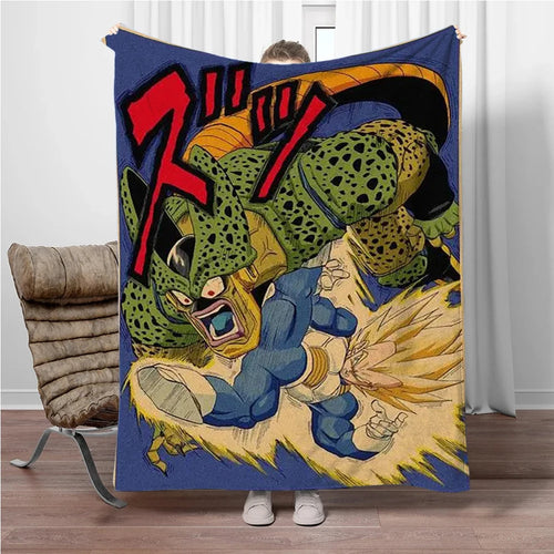Blue Dragon Ball Plaid - Cell tegenover Vegeta Super Saiyan