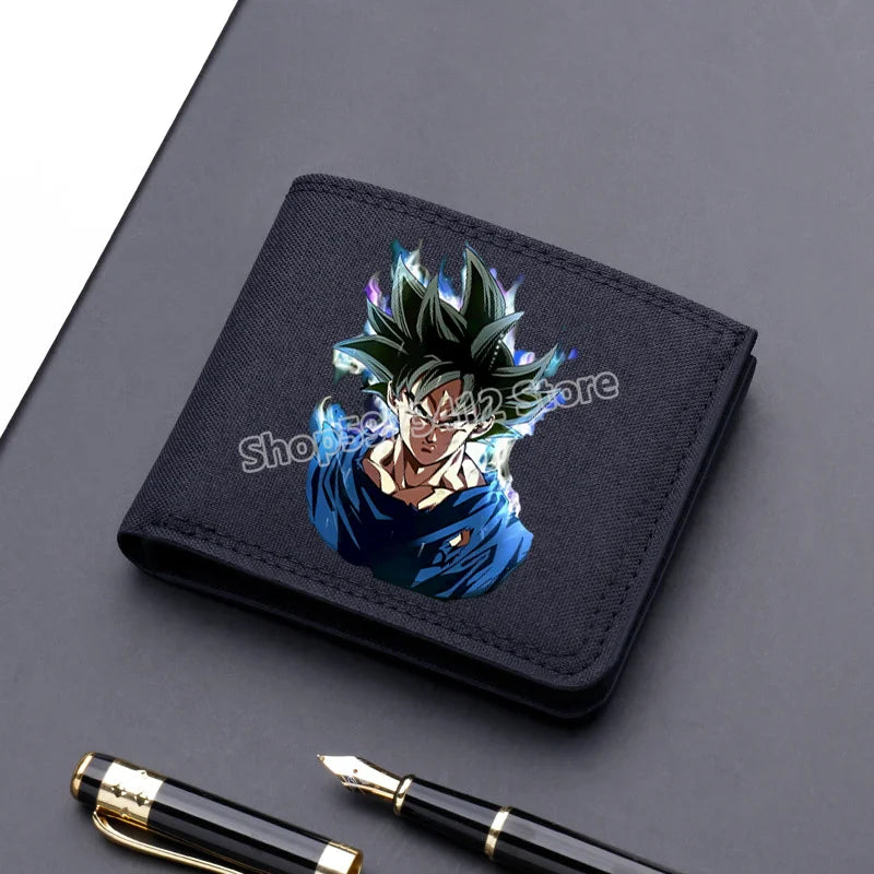 Dragon Ball patterned wallets - Ultra Instinct and Shenron child Goku