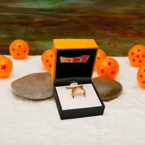Dragon Ball gold ring - crystal ball patterns in box