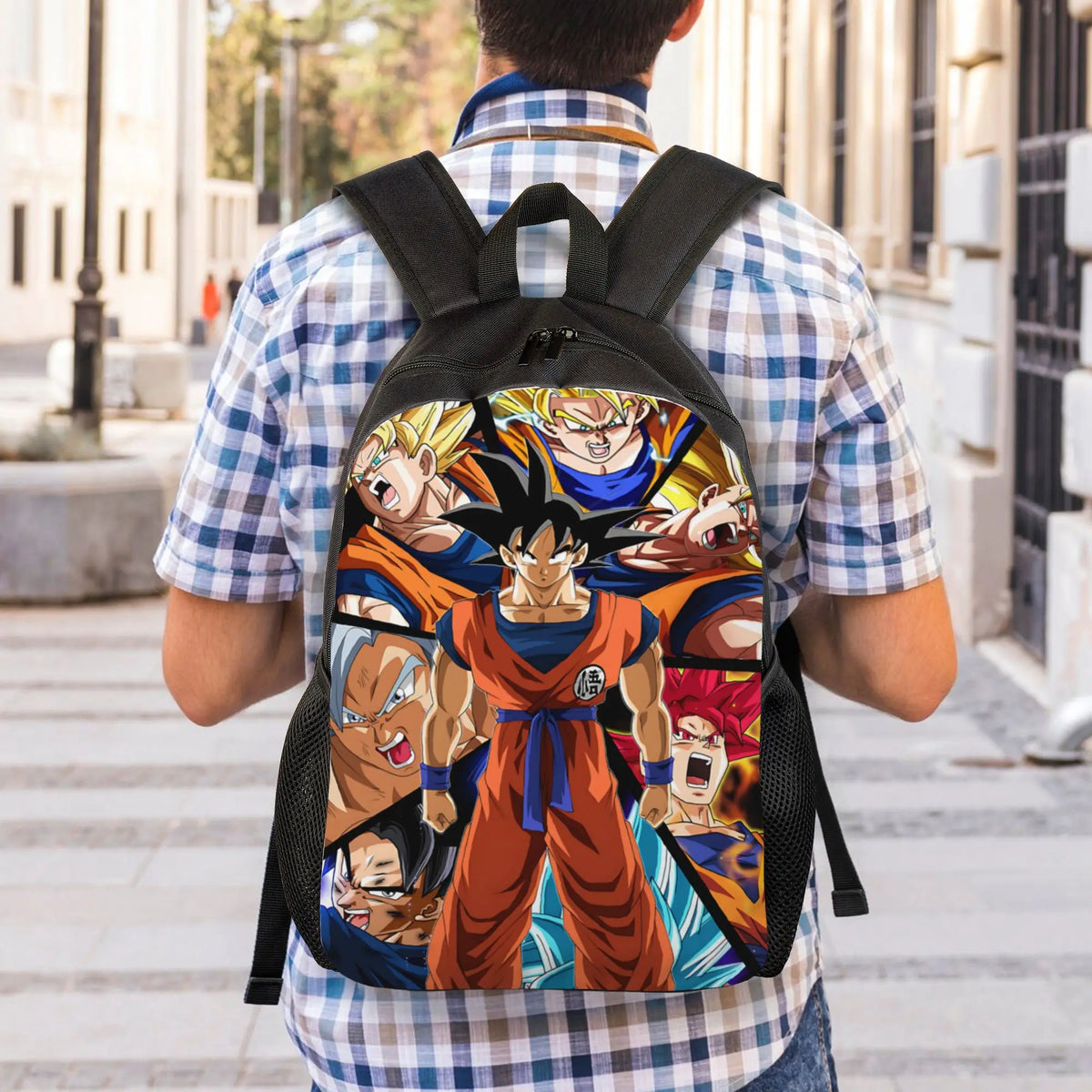 Sac à dos Dragon Ball - portraits des transformations de Goku