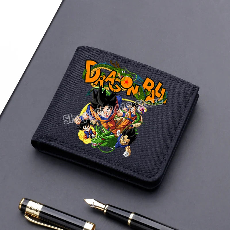 Dragon Ball patterned wallets - Ultra Instinct and Shenron child Goku