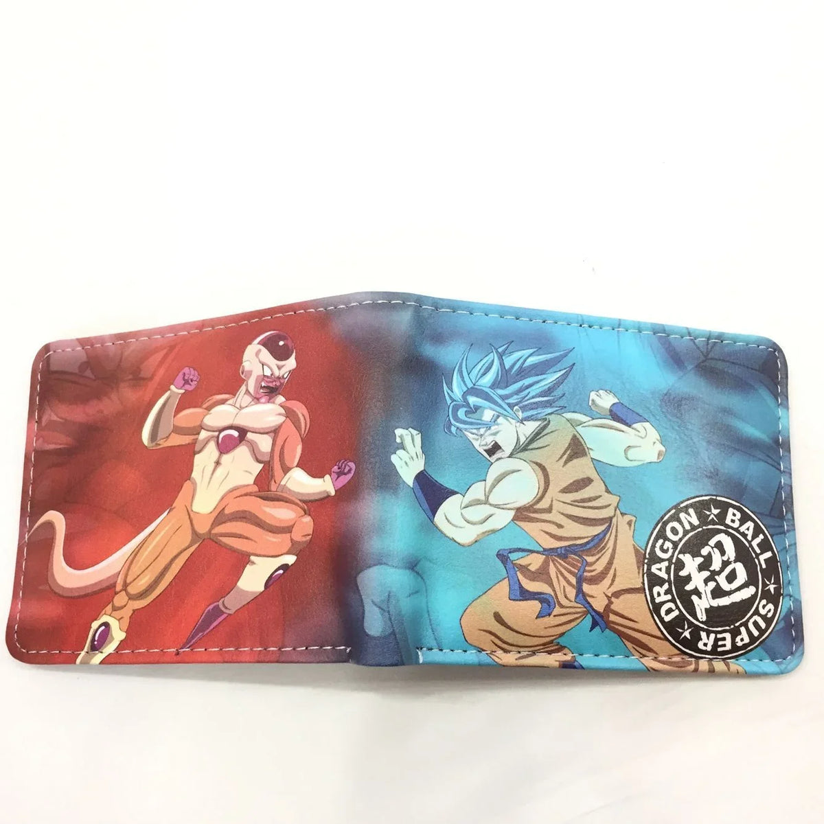 Portefeuille rouge et bleu Dragon Ball - Goku God et Super Saiyan Blue