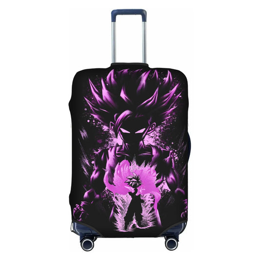 Housse de valise Dragon Ball - Goku et aura violette en silhouette